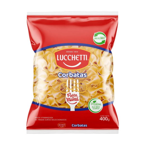 Pasta corbatas Lucchetti 400g